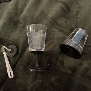 NWOT Plastic traveling, collapsible wine goblets